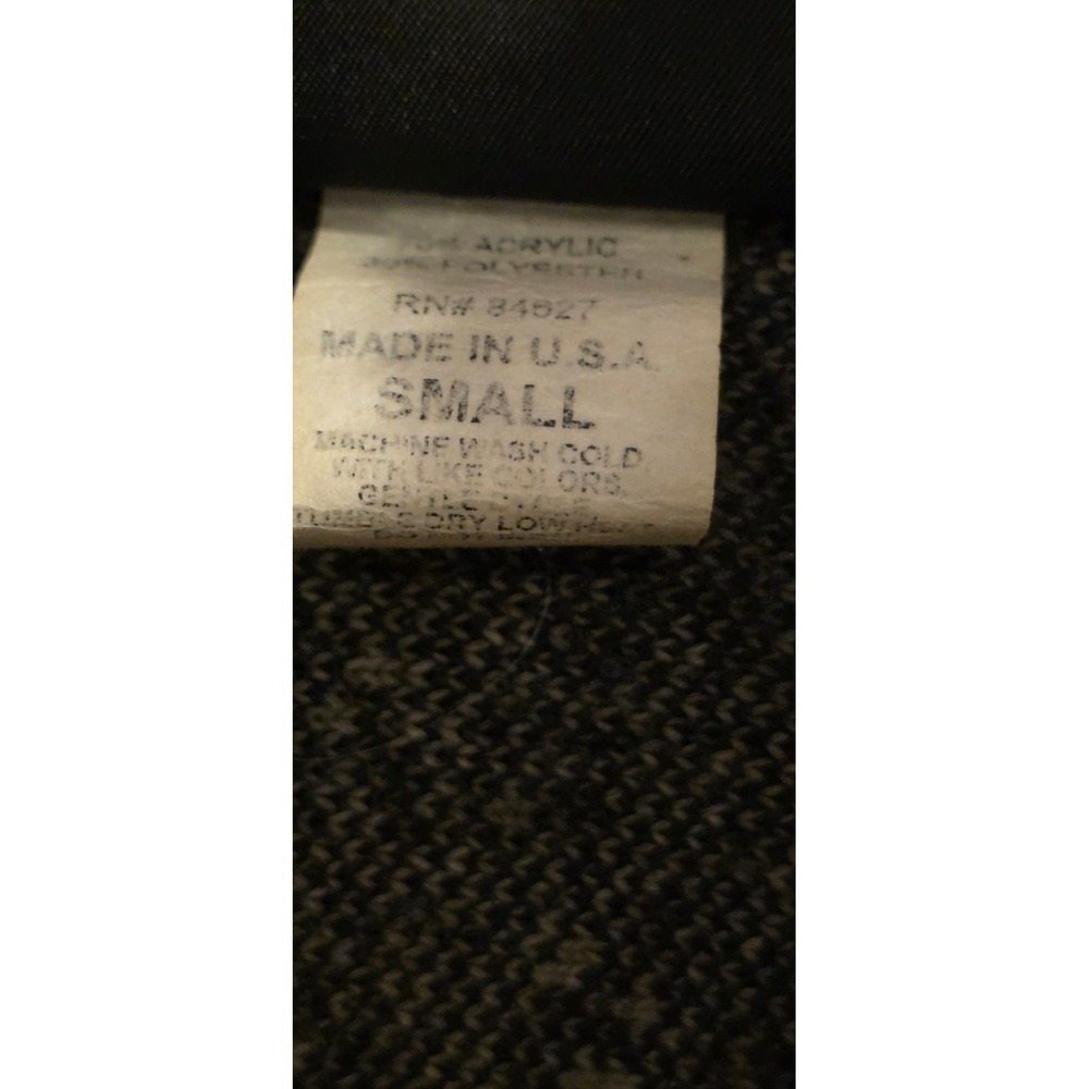 Mazmania Vtg Fleece Sweater Jacket Womens‎ S Black Horseback Hunters Dogs Woods - Picture 9 of 9